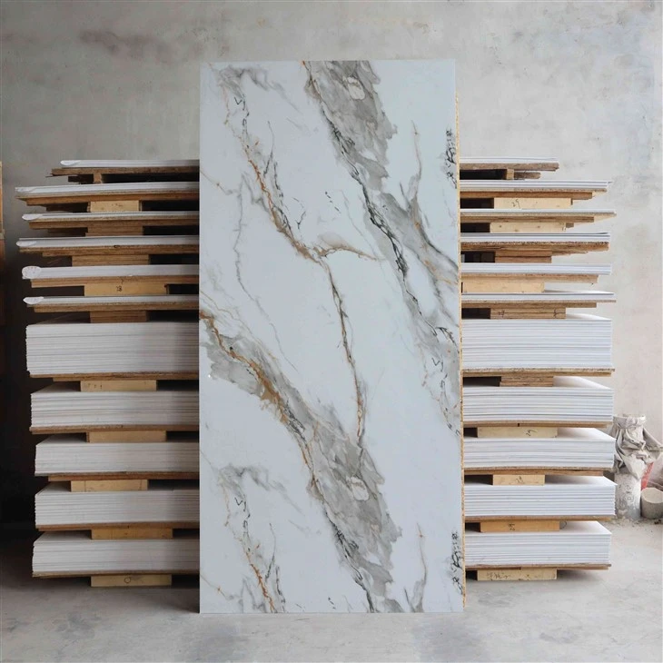 Waterproof Board Easy-to-Clean Install PVC Marble Sheet